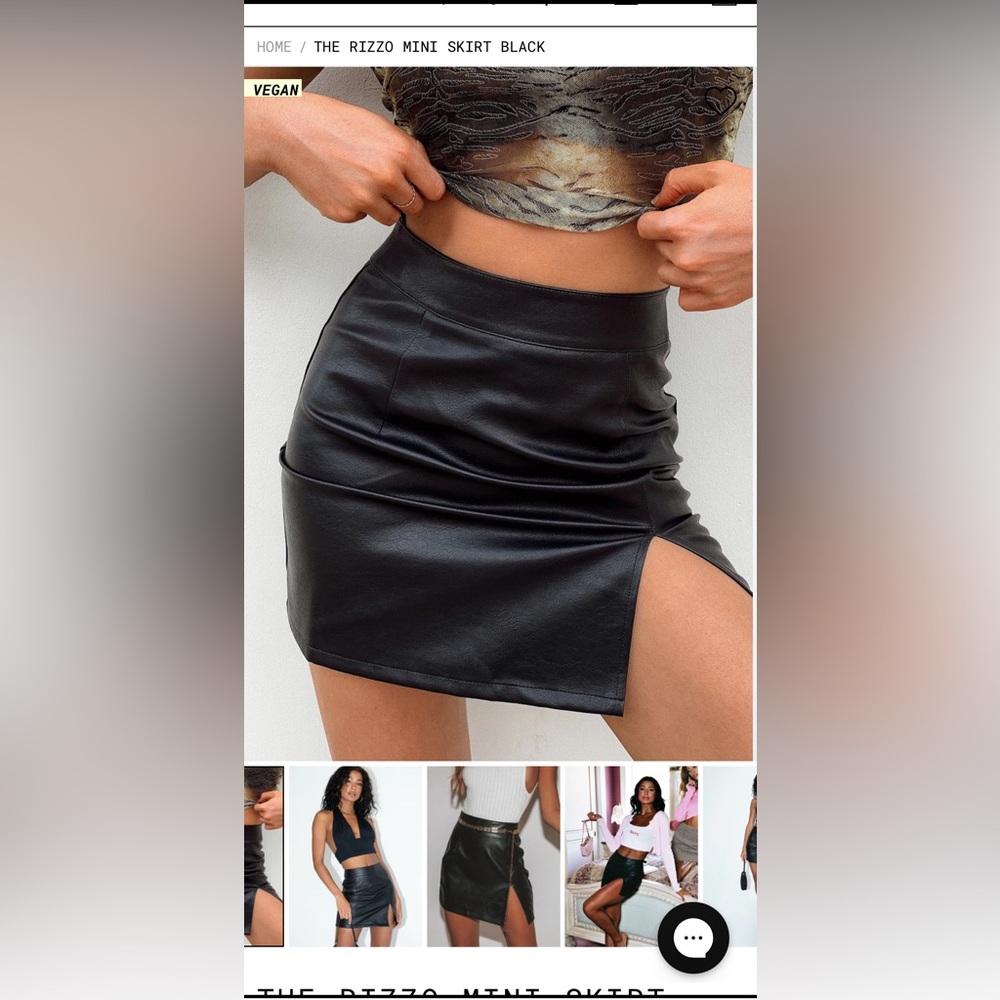 Princess Polly Leather Skirt